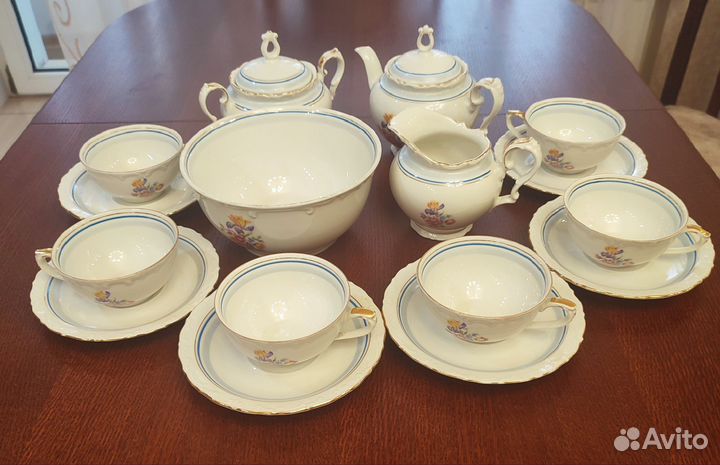 Чайный сервиз Мейсенский букет,kahla ГДР