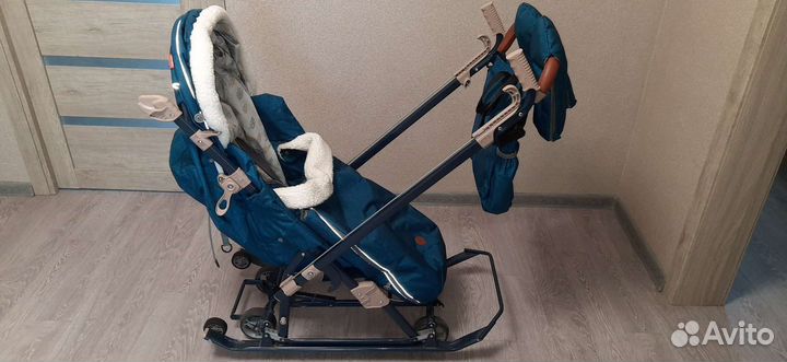 Санки-коляска Nika - Ника Детям 7-8K, Синий