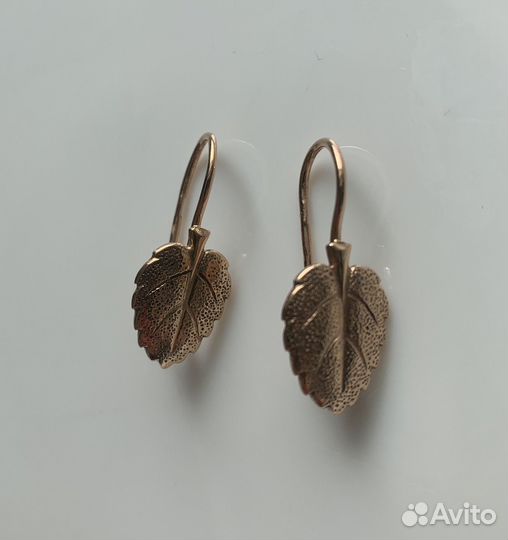 Золотые серьги рига СССР