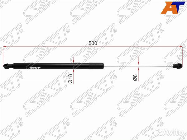 Амортизатор крышки багажника toyota aqua