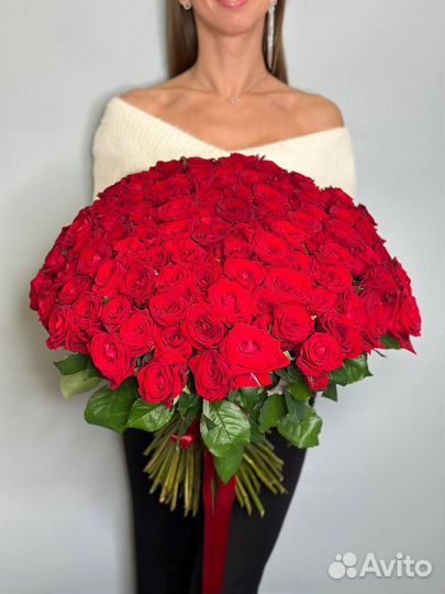Букеты из 101 розы / букеты из свежих роз