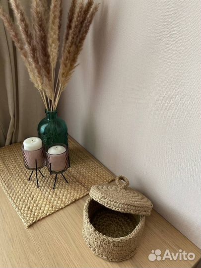 Корзинки из джута и полиэфирного шнура