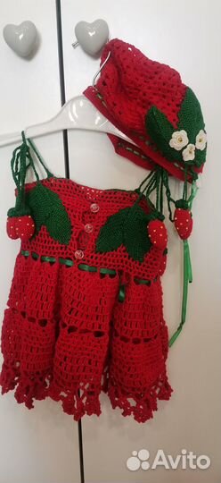 Костюм клубнички на новый год или фотосет