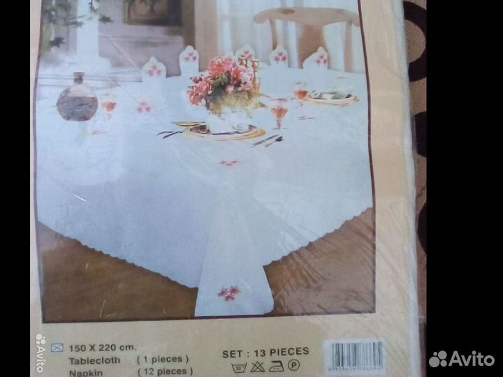Скатерть лен и салфетки