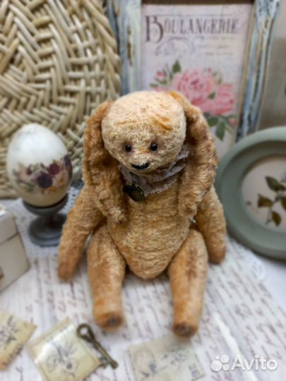 Зайка тедди винтажный ручная работа
