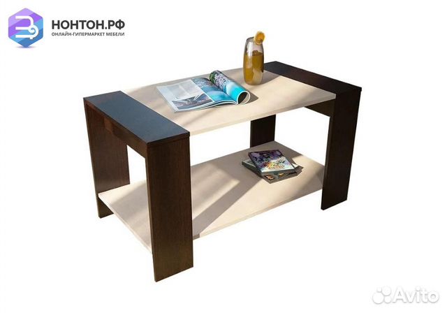Журнальный стол №11 дуб молочный / венге