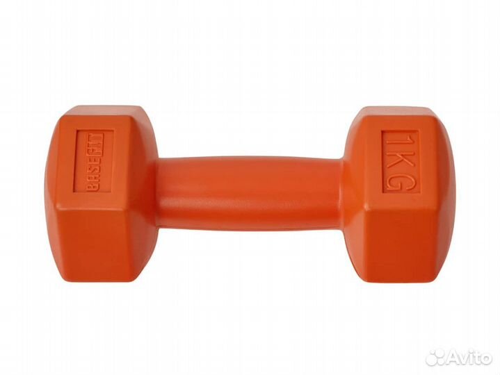 Гантели гексагональные Basefit 2x1 кг, пластиковые