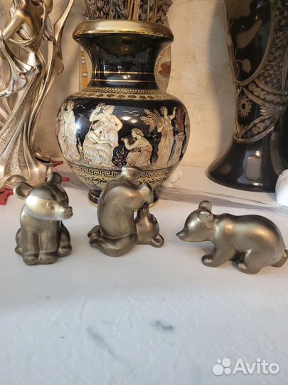 Медведь статуэтка из гипса декор для дома