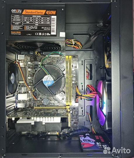 Игр пк Xeon E3-1220v3(I5-4570) GTX1050Ti-4Gb 12Gb
