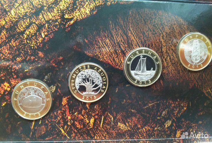 Литва 2 лита 2013г proof В буклете.4шт