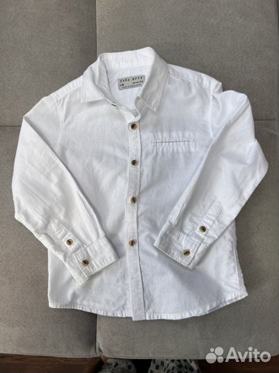 Рубашка белая zara 98