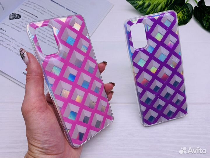 Чехол для Samsung, iPhone, Honor, Huawei 3D ромб