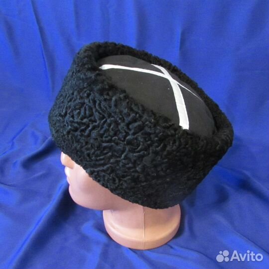 Папаха Кубанка каракуль натуральный черный