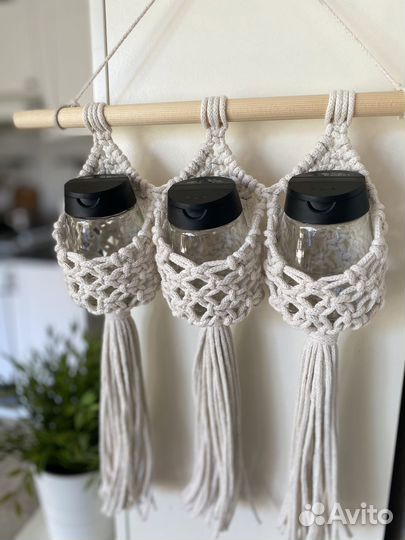 Кашпо подвесное макраме