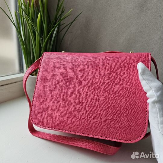 Сумка новая Hermes через плечо фуксия