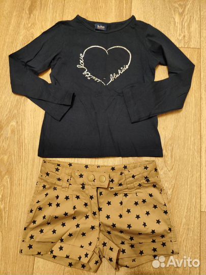 Шорты + лонгслив из Италии, р.110-116