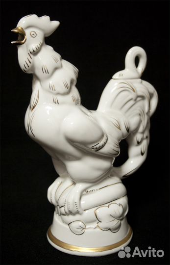 Братина и 12 ложек, дерево, роспись. Длина 50 см