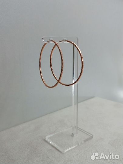 Золотые 375 серьги кольца Конго Арт.67