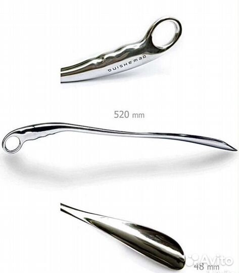 Ложка обувная рожок металлическая