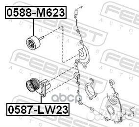 Ролик натяжной (mazda 3 BK 2003-2008) febest 05