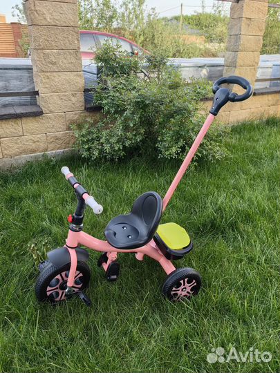 Велосипед Utmaster с ручкой, розовый