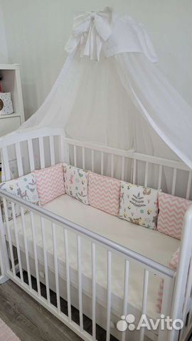 Бортики+покрывало/одеяло в детскую кроватку