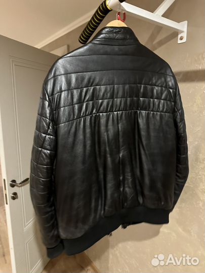 Кожаная куртка мужская 52 54