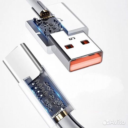 Кабель Heemax 6A USB-A - Type-C