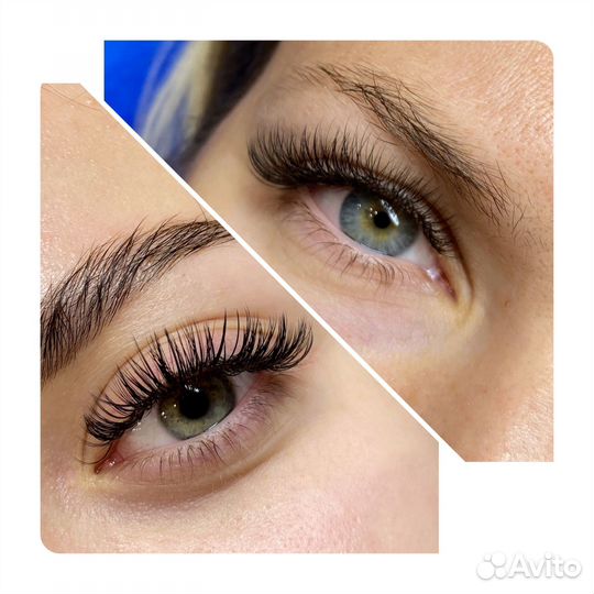 Наращивание ресниц, мокрый эффект