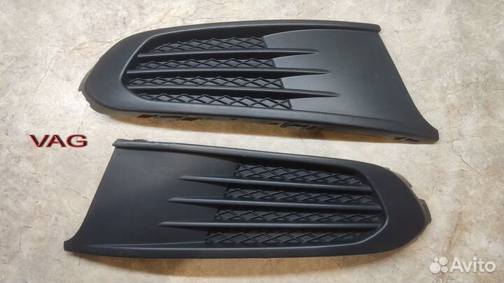 Решетки, заглушки в бампер для VW Polo седан
