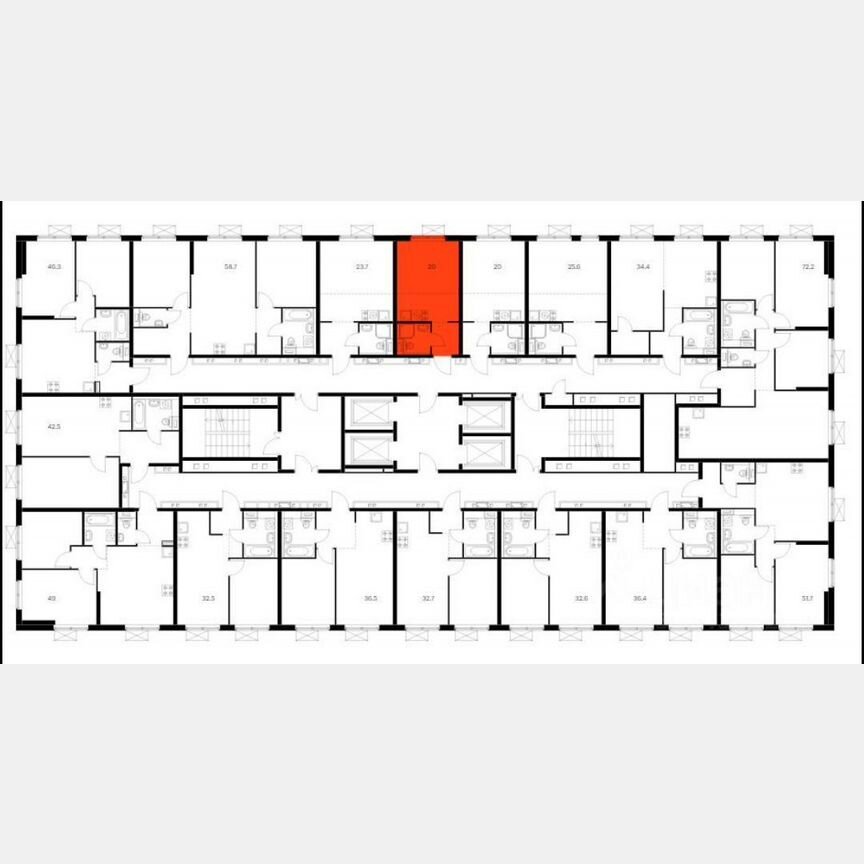 Квартира-студия, 20 м², 31/38 эт.