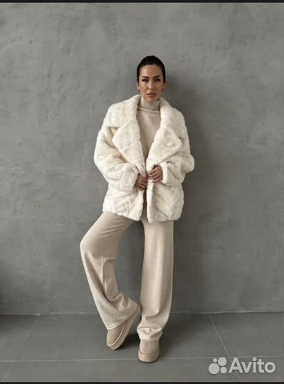 Эко Шубка под норку /сер /мол /шоколад