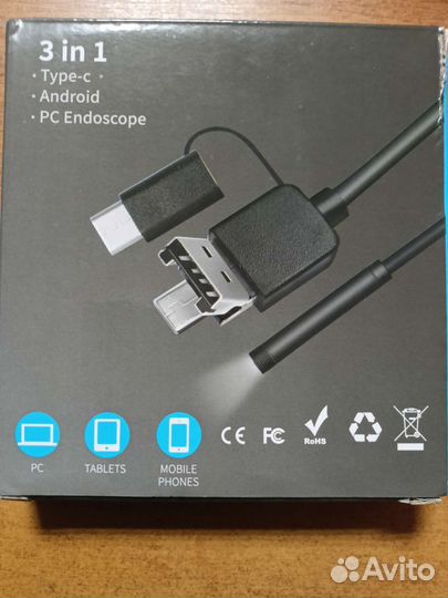Эндоскоп для Android и пк 6LED