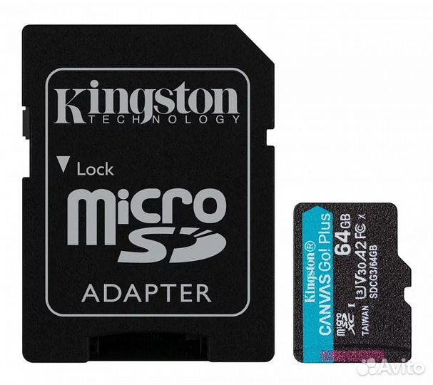 Карта памяти Kingston microsdxc Canvas Go Plus Cla