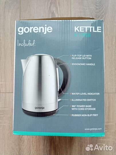 Gorenje K17feii электрочайник новый на гарантии