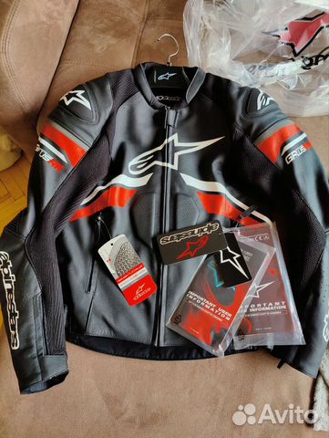 Мотокуртка кожаная мужская Alpinestars купить в Москве | Авито