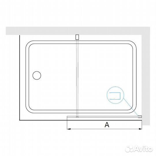 Шторка на ванную стеклянная