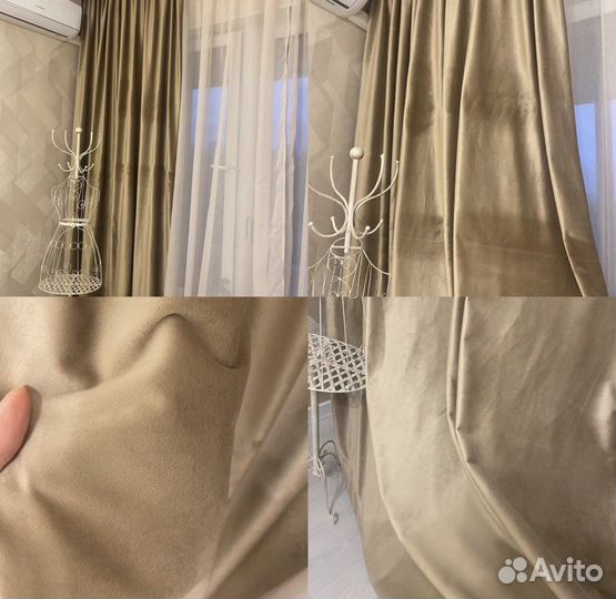 Портьеры из бархата. Новые. 4 метра