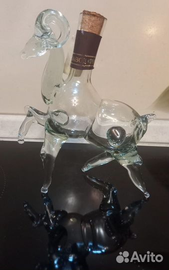 Фигурная бутылка из-под коньяка в виде животного