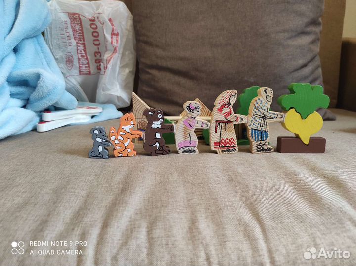 Детский деревянный конструктор томик сказка репка