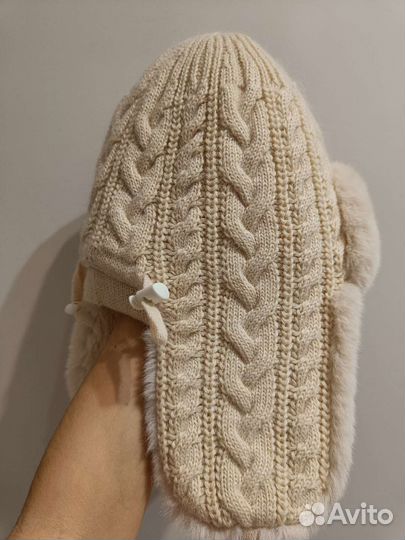 Шапка ушанка женская