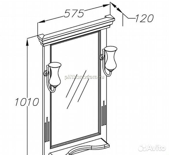Opadiris Риспекто 00-00005765 Зеркало коричневое
