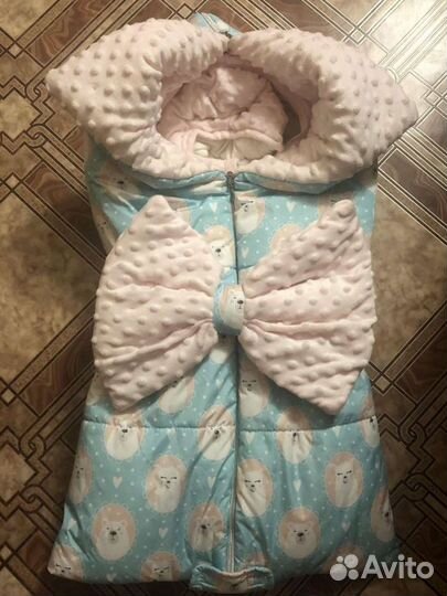 Конверт на выписку для девочки зима