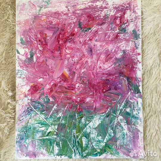 Карина маслом абстракционизм Пионы