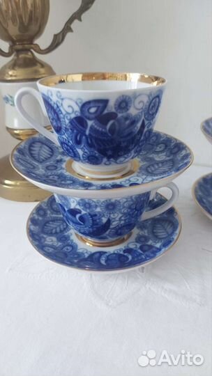 Чайная пара Лфз, кобальт