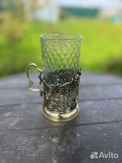 Подстаканник Герб России латунь