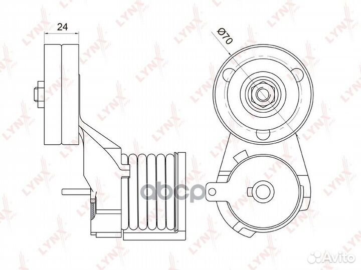 PT-3040 Натяжитель с роликом / приводной lynxau
