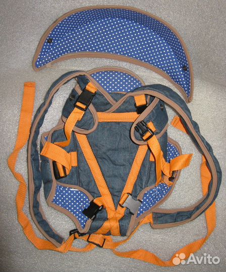 Рюкзак кенгуру переноска для детей Original jeans