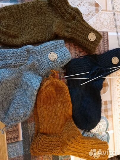 Носки шерстяные вязаные