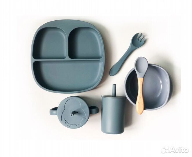 Набор силиконовой посуды для детей